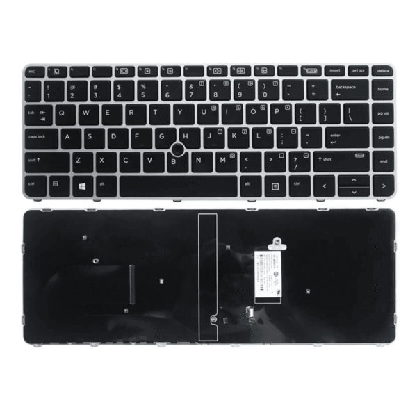 HP EliteBook Compatible Laptop Keyboard for 840 G3 / 848 G3 / 745 G4 – Silver Frame