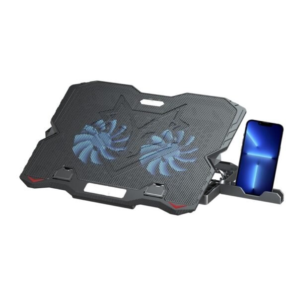 2 Fan Laptop Cooling Pad With Mobile Stand