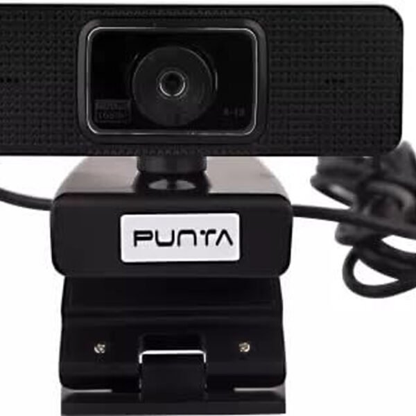 Punta High Resolution 1080P full HD Webcam with Built-in Microphone & Video call feature, Black, (1 Year Warranty)