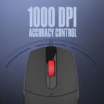 Intex USB Glide Wired Mouse | 1000 DPI Optical Sensor | 2.6m Plug & Play Cable |  Mouse for Win/iOS/Android (Black) - Image 2