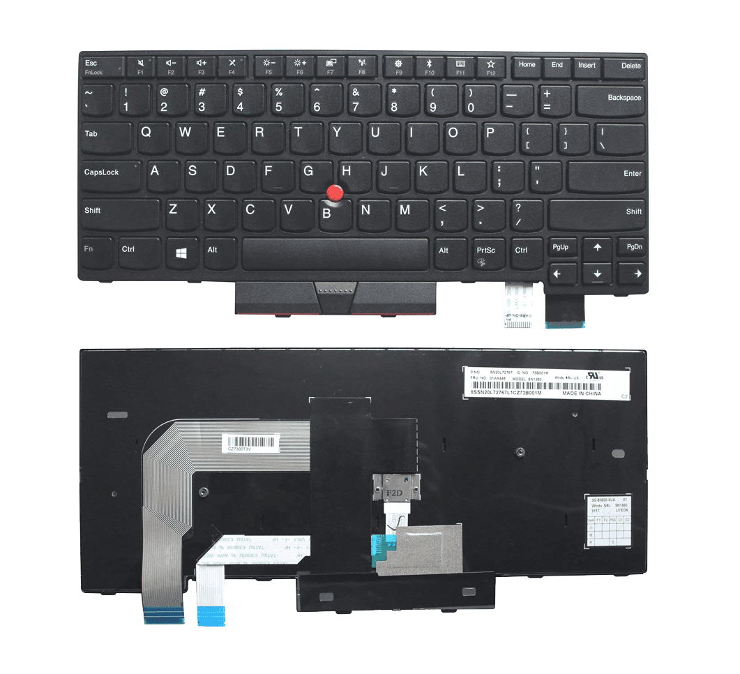 thinkpad Lenovo ThinkPad Compatible Laptop Keyboard for T470 / 01AX405 / A475 / T480 / A485 – With TrackPoint - Image 1